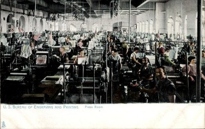 Postcard US Bureau of Engraving and Printing, Press Room - 11059503