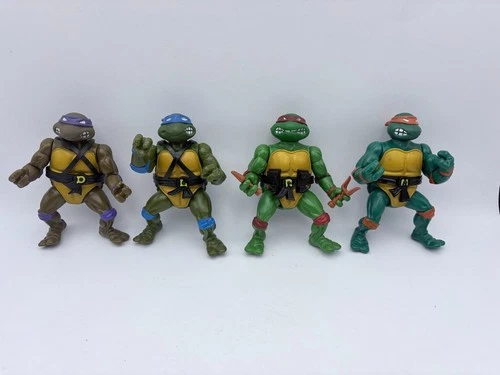 Vintage 1988 Mirage Studios Lot of 4 TMNT Teenage Mutant Ninja Turtle Figures
