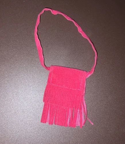 Vintage 1970s Barbie Doll Groovin' Gauchos #1057 Hot Pink Fringe Purse💕