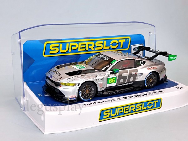 Slot Car Scalextric Superslot H4662 Ford Mustang GT3 Gradient Racing Daytona 24H-image