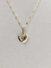 Stainless Steel Gold Tone Dainty Heart Pendant Necklace