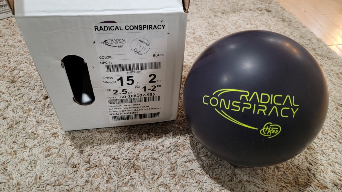 Radical Conspiracy Bowling Ball 1st Quality | 15 Pounds | 1