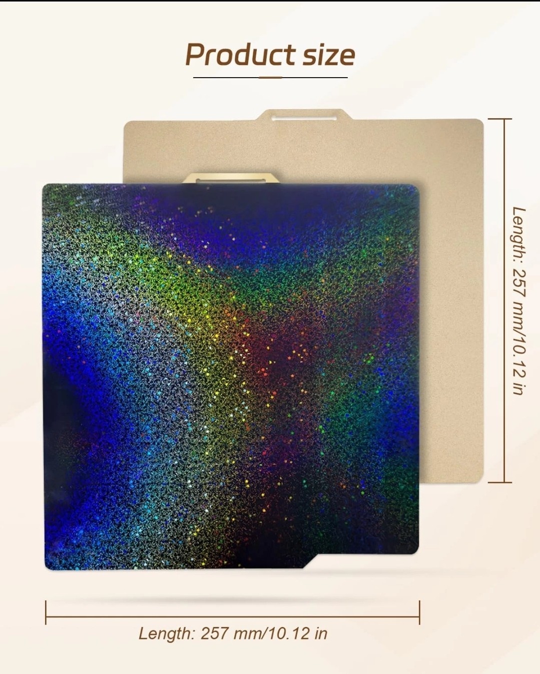 Double Sided Textured 3D ☆ Star ☆ Effect Magnetic 🧲 Build Plate • 257mm PEY+PEI