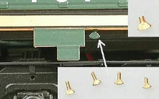 Cal Scale 590 HO Scale Cab Ground Light -- Unpainted Brass Casting pkg(4)