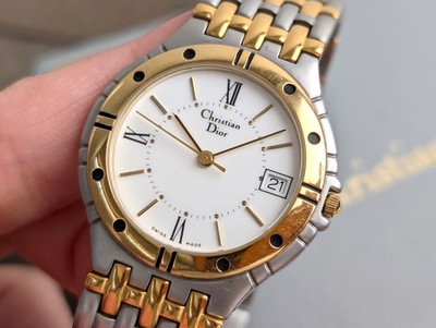 Christian Dior 3023 Gold Silver Two-Tone Quartz Unisex Watch