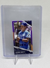 2020 Topps Rip Mini Base Inner Magenta & Purple /25 George Brett #M-17 HOF