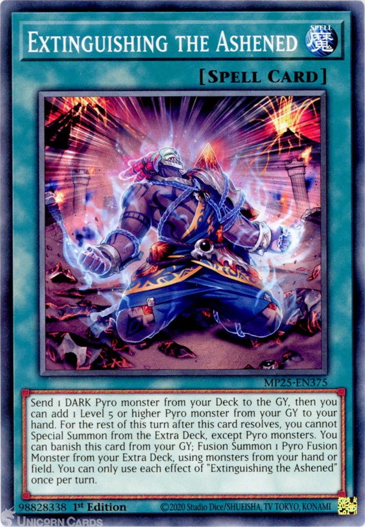 MP25-EN375 Extinguishing the Ashened : Common 1st Edition Mint YuGiOh Card