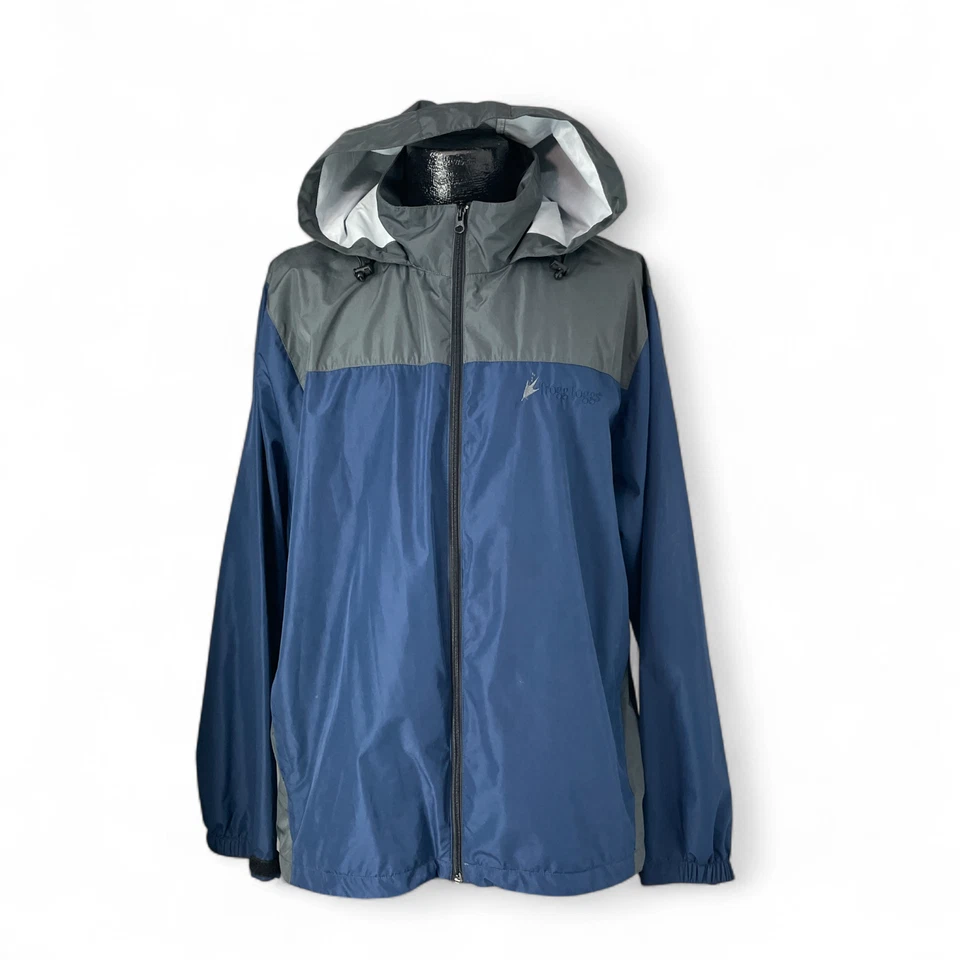 Frogg Toggs M/L Azul Gris Ligero Chaqueta de Lluvia con Capucha Embalable Exterior Unisex Foto 4 de 4