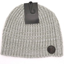 Hurley Prospect Beanie Hat Gray Cable Waffle Knit Skull Cap Skiing Snow Winter