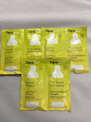 3x Deva Curl Low Poo Delight & One Condition Delight 1 fl oz travel size