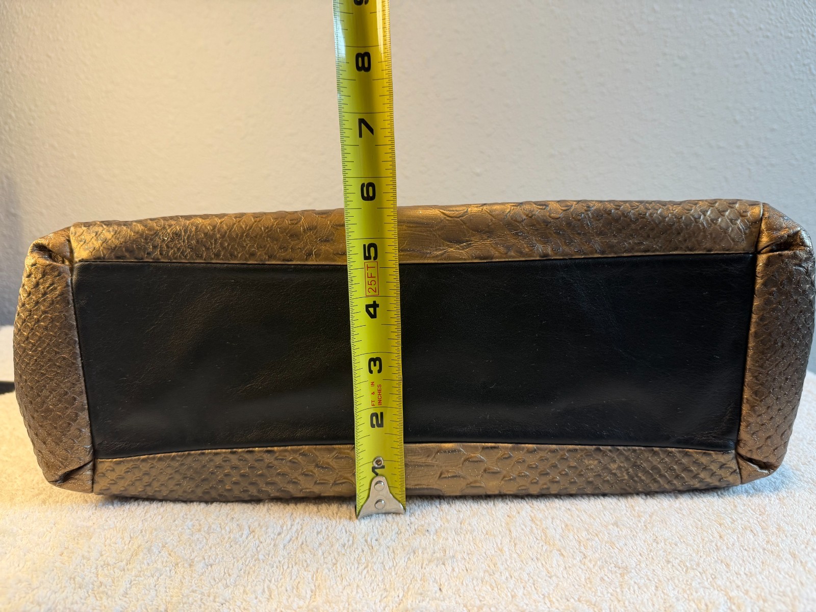 COACH Ombre Gold Metallic Python Embossed Leather… - image 12