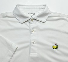 Masters Tech Augusta National Polo Uomo Performance Golf Bianco Navy M