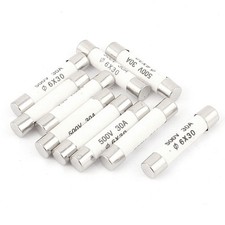 10pcs 500V 30A Low Breaking Capacity 6x30mm Cartridge Ceramic Fuses