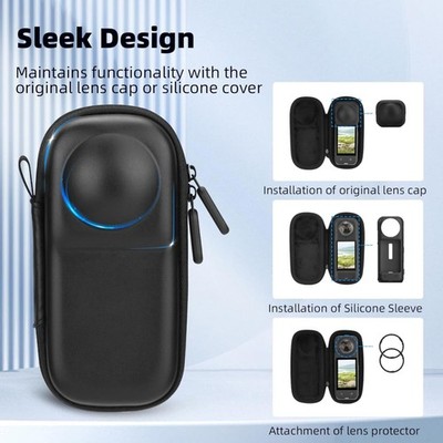 Portable Small Case for Insta360 X4 X5 for  Lens Cap, Carrying Storage Bag Pr...
