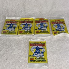MLB Baseball Cards 5 Sealed Wax Packs 1990 Score Sealed 16