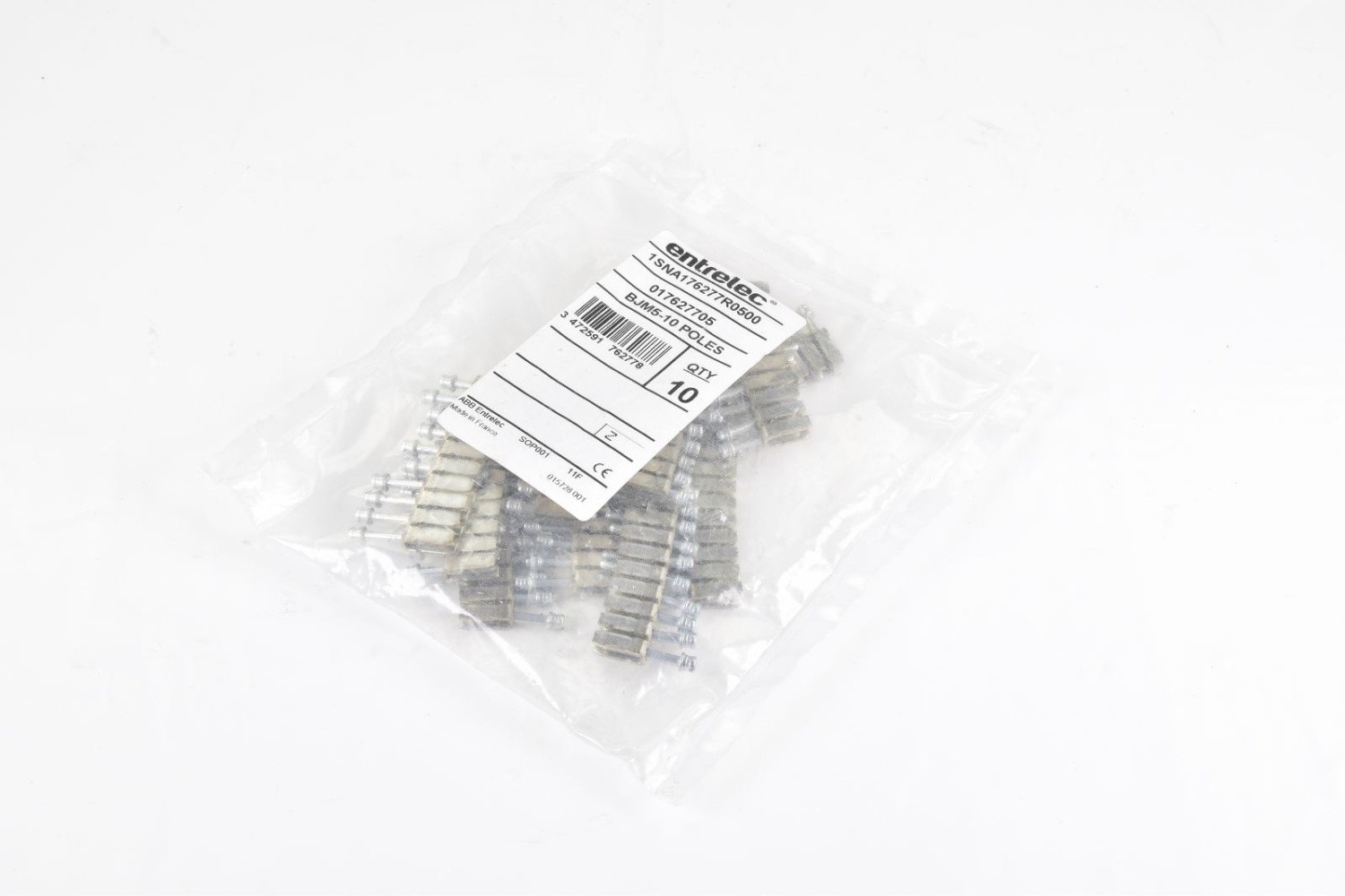 ABB 1SNA176277R0500, BJM5-10 POLES, Rail clamping block, (1PU=10Pcs.)