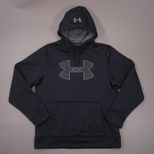 Under Armour ColdGear STORM Fleece Pullover Hoodie Mens Medium Black 1299749