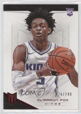 2017-18 Panini Chronicles Momentum Red 26/249 De'Aaron Fox #349 Rookie RC 1u6