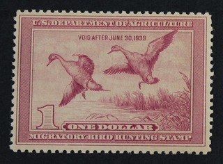 CKStamps: US Federal Duck Stamps Collection Scott#RW5 $1 Mint LH OG