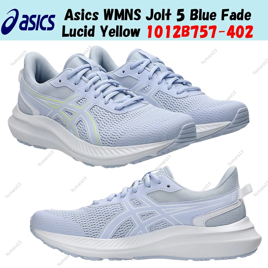 Asics WMNS Jolt 5 Blue Fade Lucid Yellow 1012B757 402 taglia donna