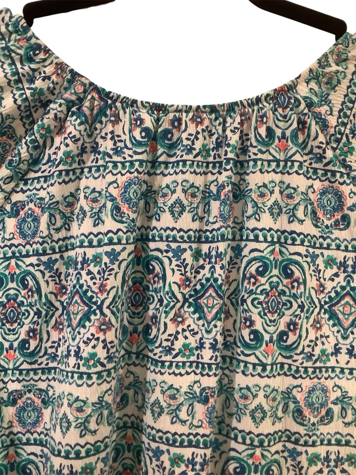 Basic Editions Multicolor Stretch Boho Blouse Siz… - image 7