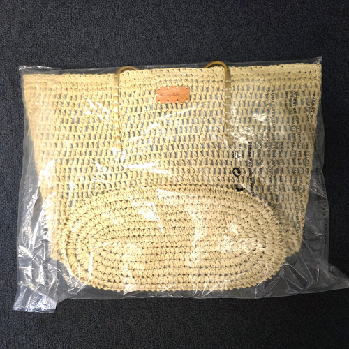 Tommy Bahama Straw Type Large Beach Bag BNWT Never Removed from Plastic Bag