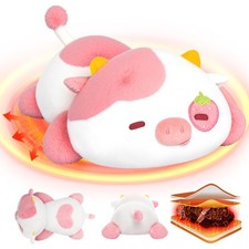 Strawberry Cow Plush Microwavable Stuffed Animals, Unscented 1.2 lbs Volcanic Ro