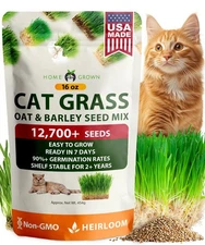 𝗨𝗦𝗔 𝗣𝗥𝗘𝗠𝗜𝗨𝗠 1 Pound Cat Grass Seeds for Cat & Kittens Oat & Barley ...