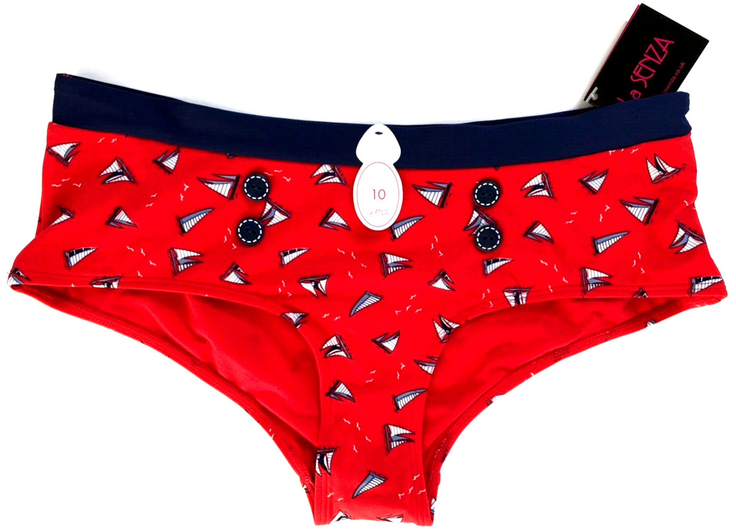 La Senza Bikini Bottoms UK 10 RED BNWT