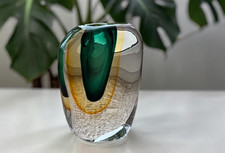Selten! RIESIGE 10kg 20th Century Murano Sommerso Submerged Art Glass Vase 30cm