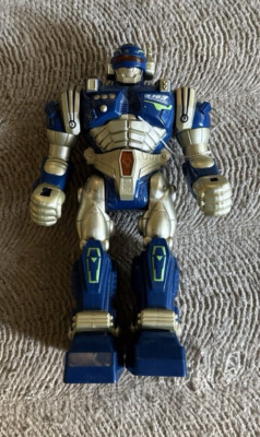 Happy Kid Toy Electronic Moving Robot Action Figure M- 203 Blue And Silver