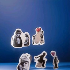17 Pc. Banksy Art Sticker Pack White - Waterproof - Street Art - France 17 Pc. Banksy Art Sticker Pack White - Waterproof - Street Art - France