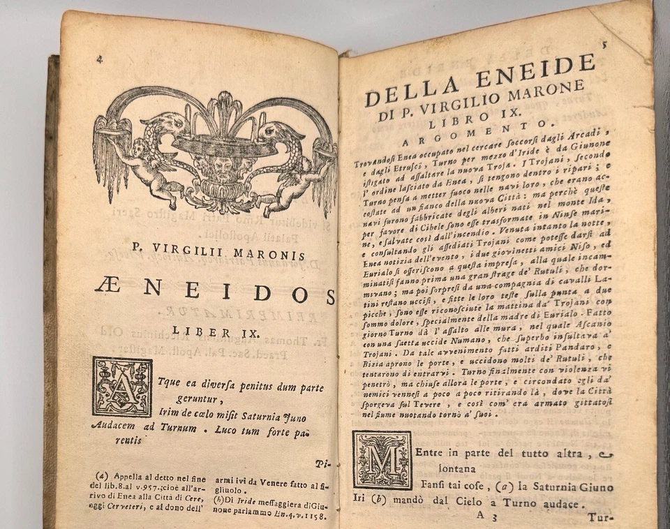 Virgil’s Aeneid, 1770. L'Eneide di P. Virgilio Marone Vol 4. COLLECTORS ITEM - Image 2 of 4