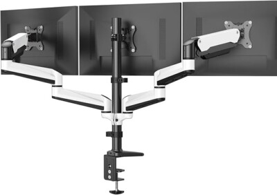 Triple Monitor Stand - Full Motion Gas Spring Mount Fit Three 17 to 32 inch
