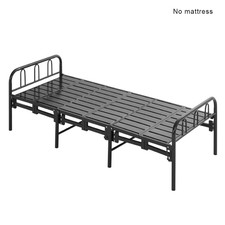 Single Steel Bed Platform Frame Base Dormitory Hotel Guest Folding Bed Frame
