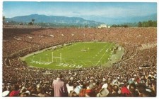 Pasadena California CA College Football Rose Bowl Stadium Postcard 1960's