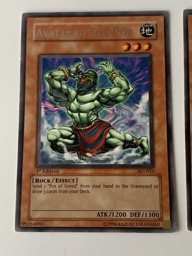 2 X Avatar Of The Pot, Ast-016, Rare, 1st Edition, LP-MP, Yugioh - Picture 2 of 7