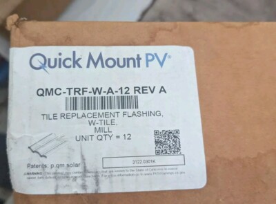 Quick Mount Pv Qmc-trf-w-a-12 Rev A Tile Replacement Flashing, W-tile,box Of 12