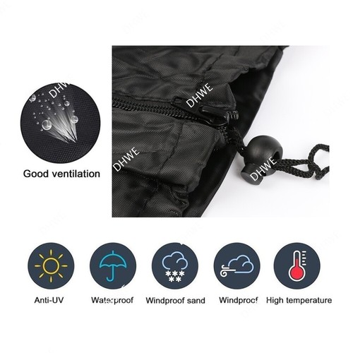 Large Heavy Duty Garden Parasol Cover Patio Umbrella Black Protection Waterproof - Picture 12 of 12