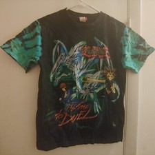 Yu-Gi-Oh T Shirt Youth L Large Blue Eyes White Dragon Vintage Boys 10-12