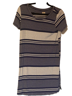 hollister blue striped dress Hollister milkmaid drop waist button detail sleeveless mini dress in blue stripe-Yellow
