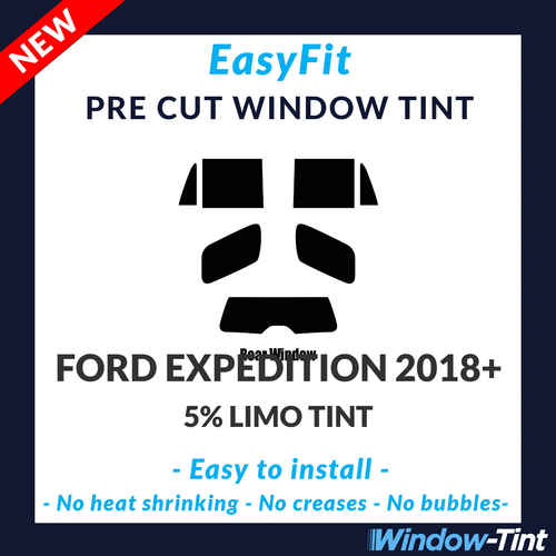 EasyFit Static Pre Cut Window Tint For Ford Expedition 2018 5% Limo Rear - Picture 1 of 3