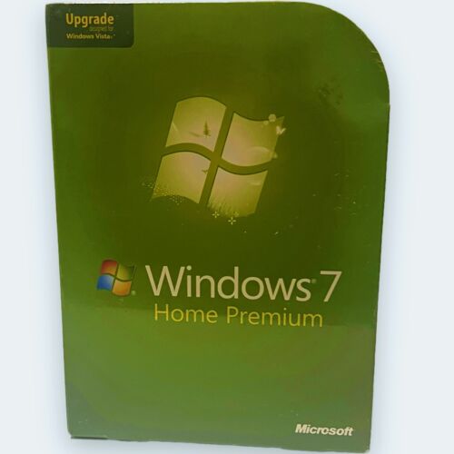 Microsoft Windows 7 Home Premium Upgrade 32 & 64 Bit DVDs MS Sealed Retail Box