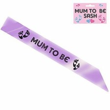 MUM TO BE SASH BABY SHOWER FÊTE CADEAU RUBAN ACCESSOIRE