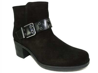 Clarks Women's Hollis Star Ankle Booties Black Suede Size 7 M