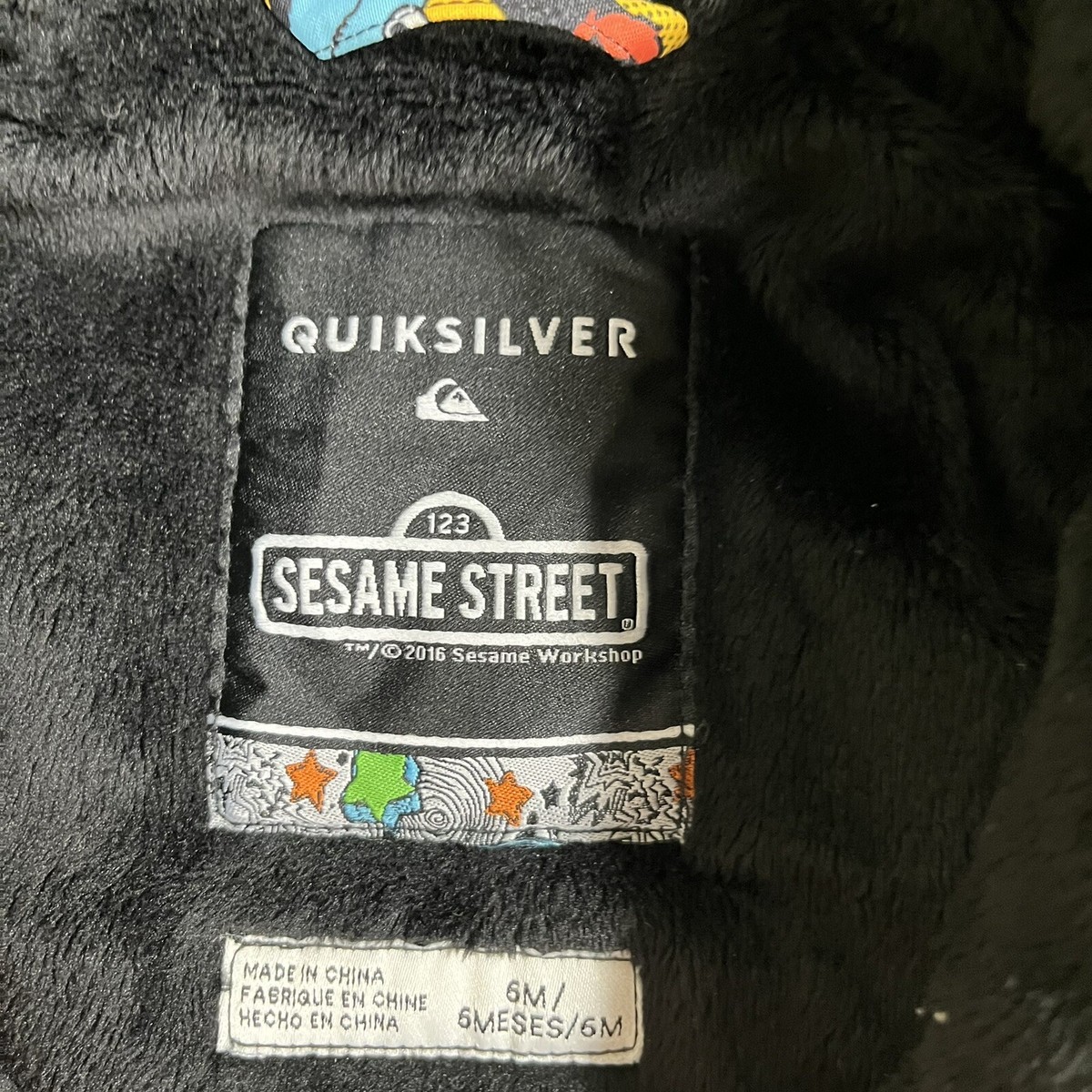 Quiksilver スキーウェア 6-7歳 120セサミストリート 限定コラボ