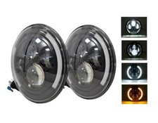 2x 4 LED Headlight Angel Eye Halo Off Road For Toyota FJ Cruiser Landcruiser HZ