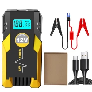Jump Starter Car Battery 12800mAh 12V Portable Flashlight Power Bank Multifunc