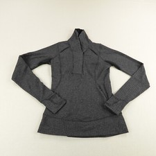 Lululemon Jacket Womens 4 Think Fast Pullover Performance Herringbone 1/4 Zip