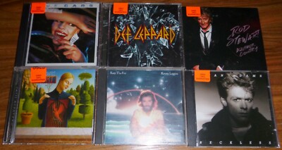 CD Lot of 6  cars heart bryan adams def leppard rod stewart